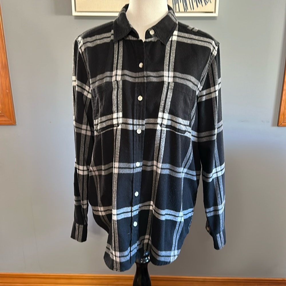 Mossimo Boyfriend Fit Flannel Sz L